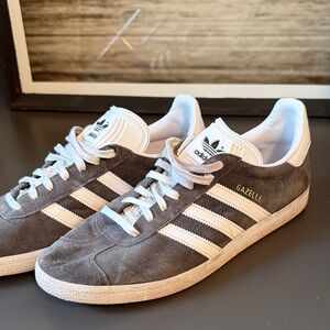 Adidas Gazelle Charcoal Suede Shoes